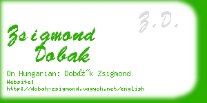 zsigmond dobak business card